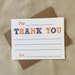 CF801 - boy fill-in thank you - set of 8 with KRAFT envelopes