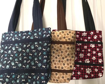 Paw Print Tote Bags