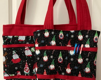 Christmas Gnome Tote Bags