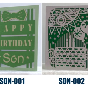 BIRTHDAY CARD for HIM: Son Birthday Card - Personalized Greeting Card - Custom Birthday Card - Son Greeting Card - Handmade Burthday Card