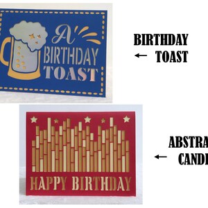 BIRTHDAY CARD for HIM - &quot;A Birthday Toast&quot; Birthday Card - Birthday Greeting Card - Personalized Greeting Card - Homemade Greeting Cards