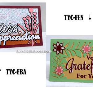 THANK YOU CARD: Floral Thank You Card, Thank You Greeting Card, Appreciation - Personalized Thank You Card - Custom Greeting Cards