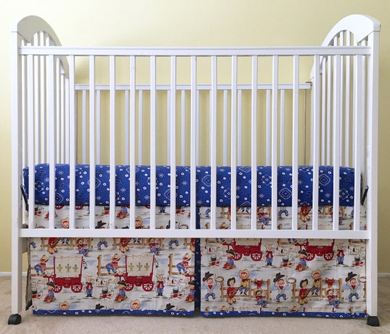 Lil Cowpokes Crib Bed Skirt Little Cowboys Crib Bedding Etsy