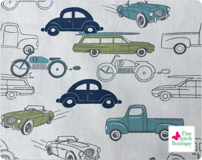 Felix Retro Rides RECEIVING BLANKET Cars Receiving Blanket Vintage Cars Receiving Blanket Made-To-Order Baby Boy Receiving Blanket