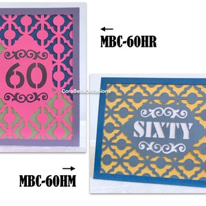 MILESTONE BIRTHDAY CARD: 60th Birthday Greeting Card - Happy 60th Birthday Card - Personalized Card - Custom Card - 60 Years Old Birthday