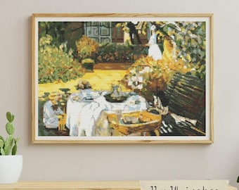 The Luncheon Counted Cross Stitch Kit, Claude Monet, Art Embroidery