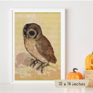 The Brown Owl Cross Stitch Pattern, Albrecht Durer, Bird Embroidery