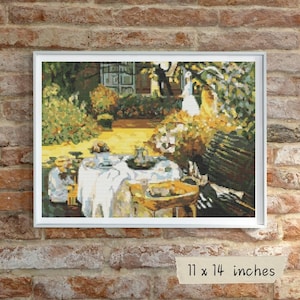 The Luncheon Cross Stitch Kit, Claude Monet, Art Embroidery