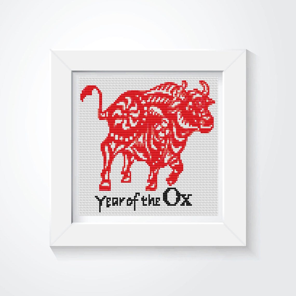 Year of the Ox Cross Stitch Pattern Chinese Zodiac Cross Etsy