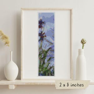 Irises Bookmark Cross Stitch Pattern, Claude Monet, Floral, Art Embroidery