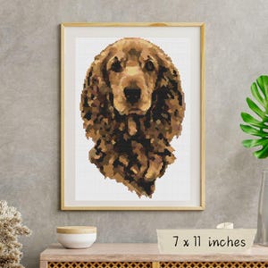 Portrait of a Dog Cross Stitch Pattern PDF, Animal Embroidery