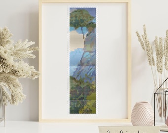 Woman with a Parasol Bookmark Counted Cross Stitch Kit, Claude Monet, Art Embroidery