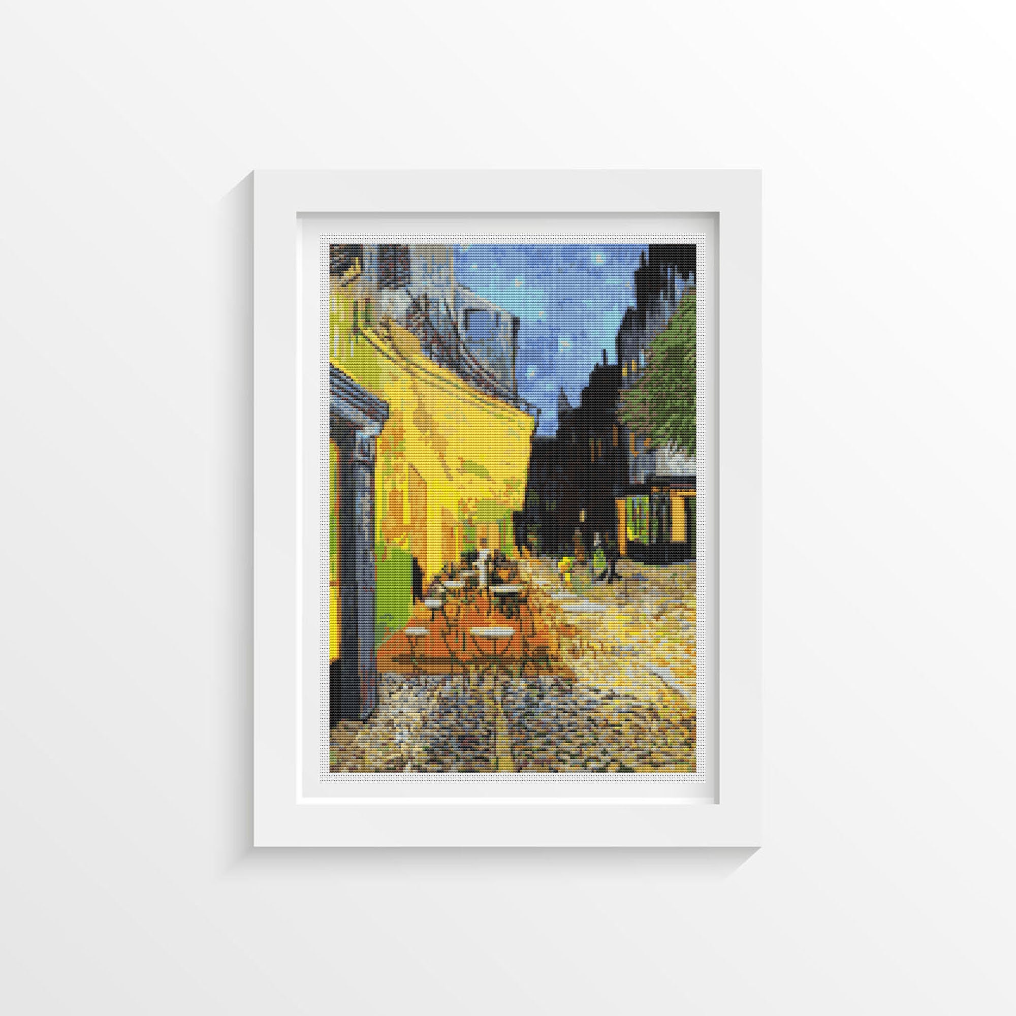 Cafe Terrace at Night Cross Stitch Kit Vincent Van Gogh | Etsy