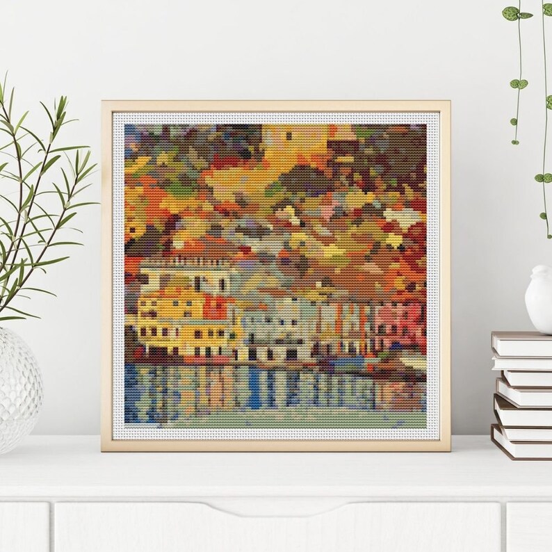 Malcesine Cross Stitch Kit Gustav Klimt Etsy