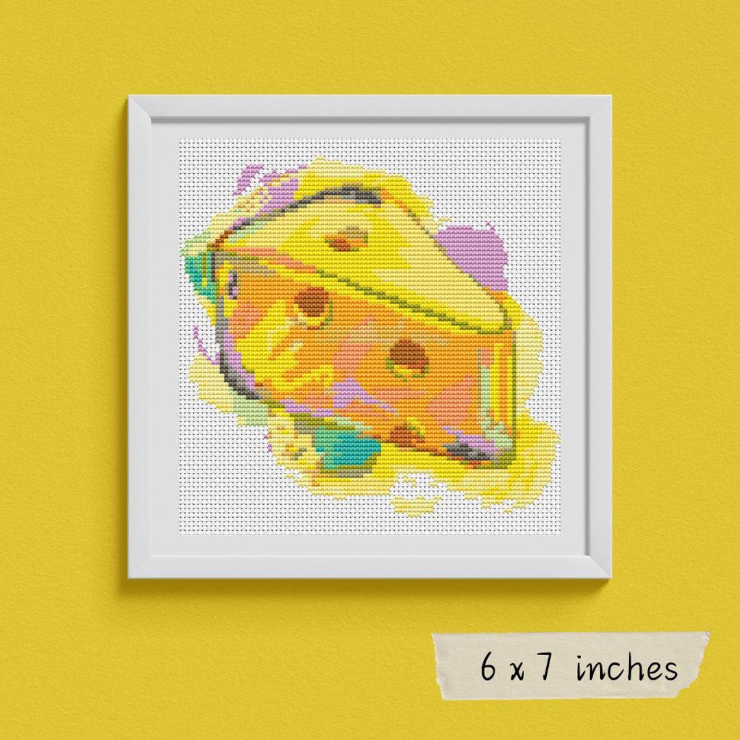 So Cheesy Cross Stitch Pattern PDF, Quick Easy Food Art for Beginners ...
