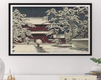 増上寺 雪 クロスステッチキット 川瀬巴水 日本の新版画刺繍 - Etsy 日本