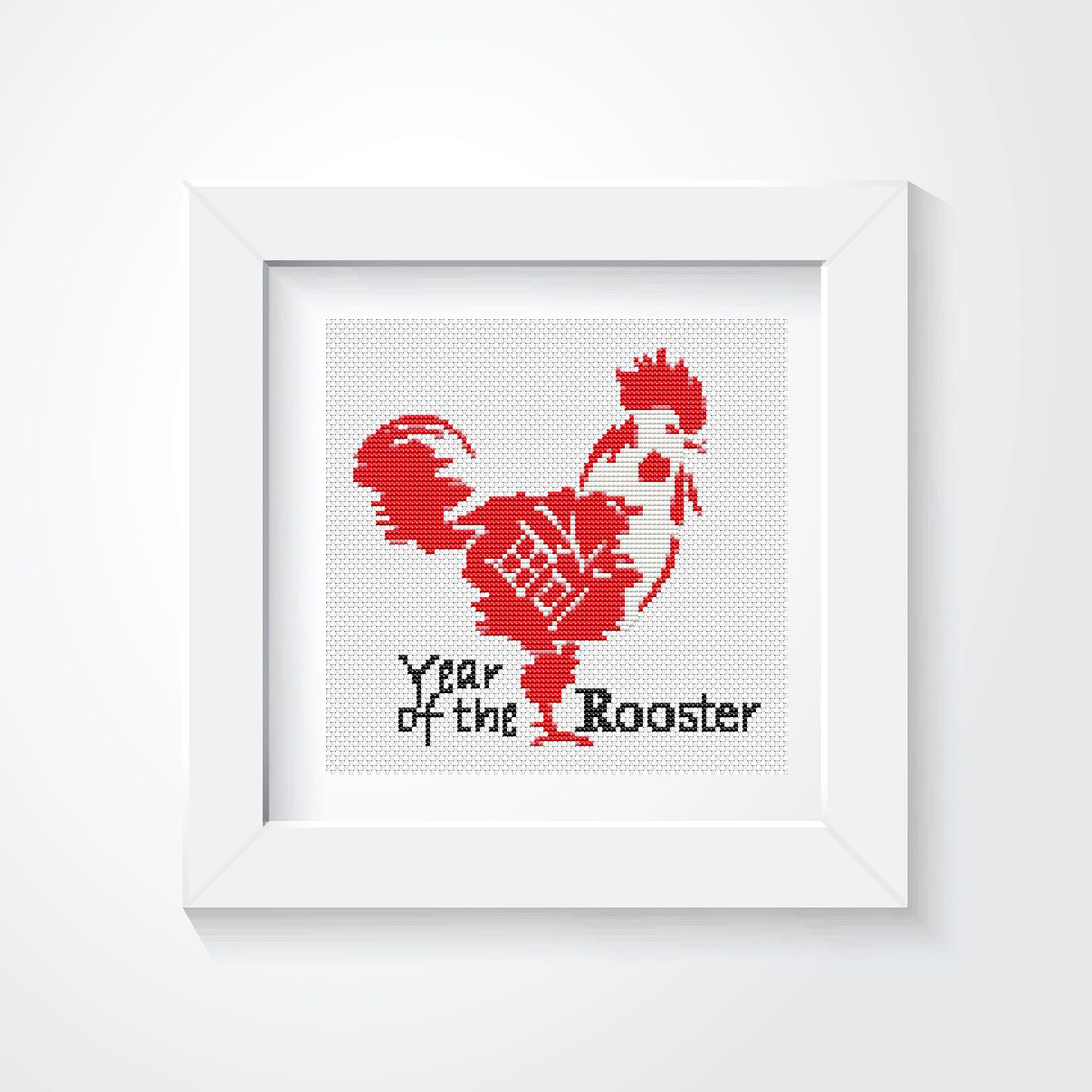 Year of the Rooster Cross Stitch Pattern Chinese Zodiac - Etsy