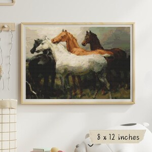 They'll Want Us Again Cross Stitch Pattern, Alfred William Strutt, Horses Art Embroidery