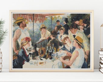 The Luncheon of the Boating Party Cross Stitch Kit | Pierre-Auguste Renoir