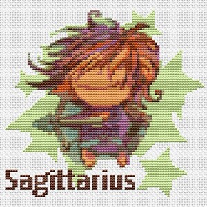 Sagittarius Cross Stitch Pattern, Horoscope, Astrology, Zodiac Series image 2