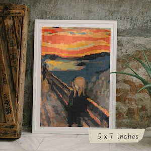 The Scream Mini Cross Stitch Kit, Edvard Munch, Abstract Embroidery