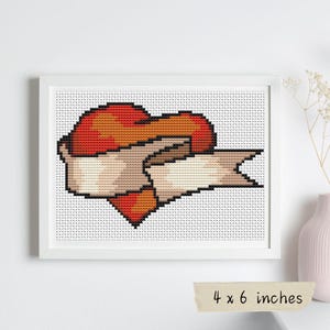 My Heart Cross Stitch Pattern, , Valentine&#39;s Day, Love Embroidery
