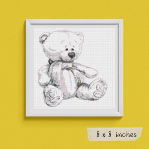 My Sweet Bear Cross Stitch Kit, Teddy Bear, Cute Embroidery
