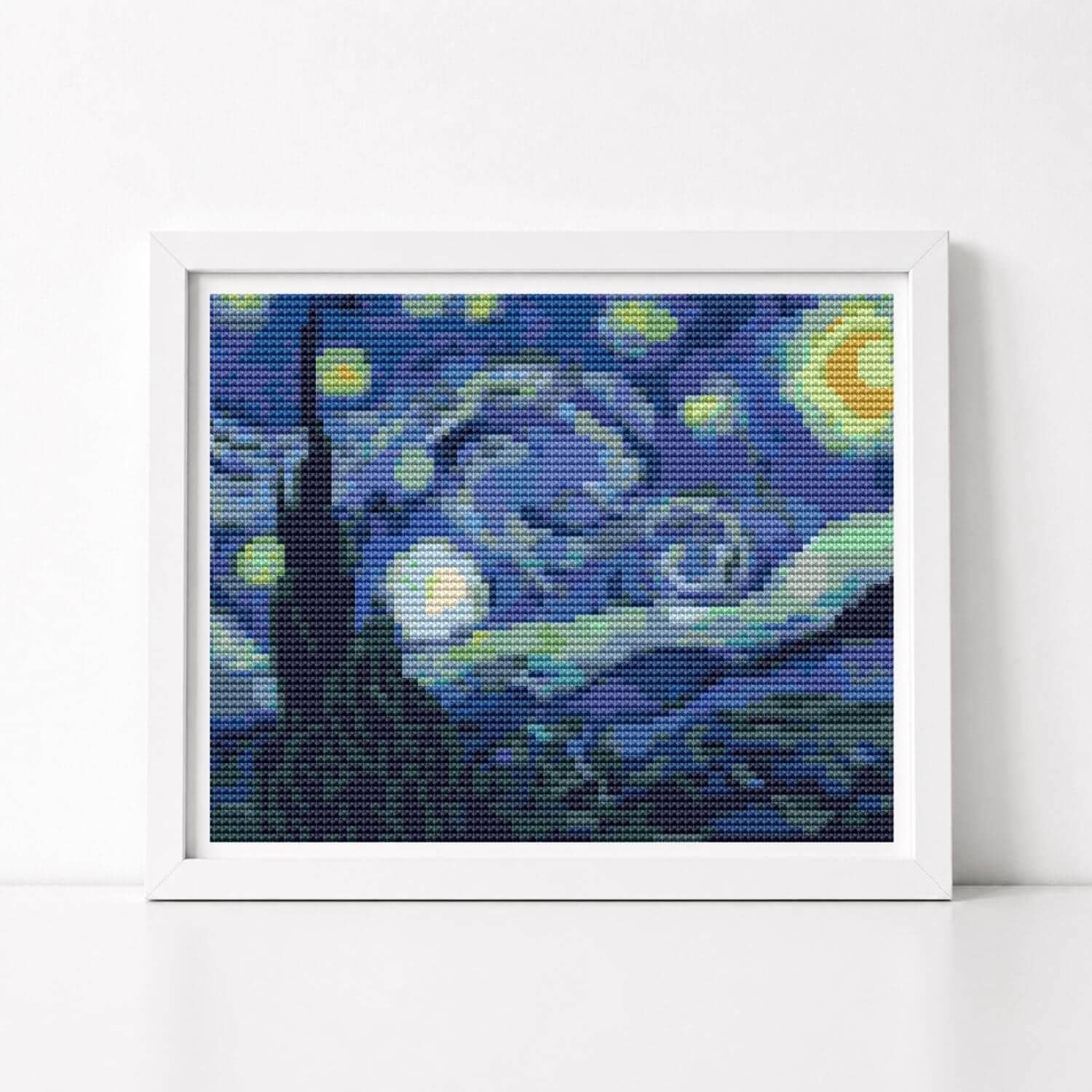 星月夜ミニクロスステッチキット フィンセント・ファン・ゴッホ風景画