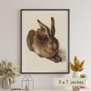 The Young Hare Mini Cross Stitch Kit, Albrecht Durer, Animal Embroidery