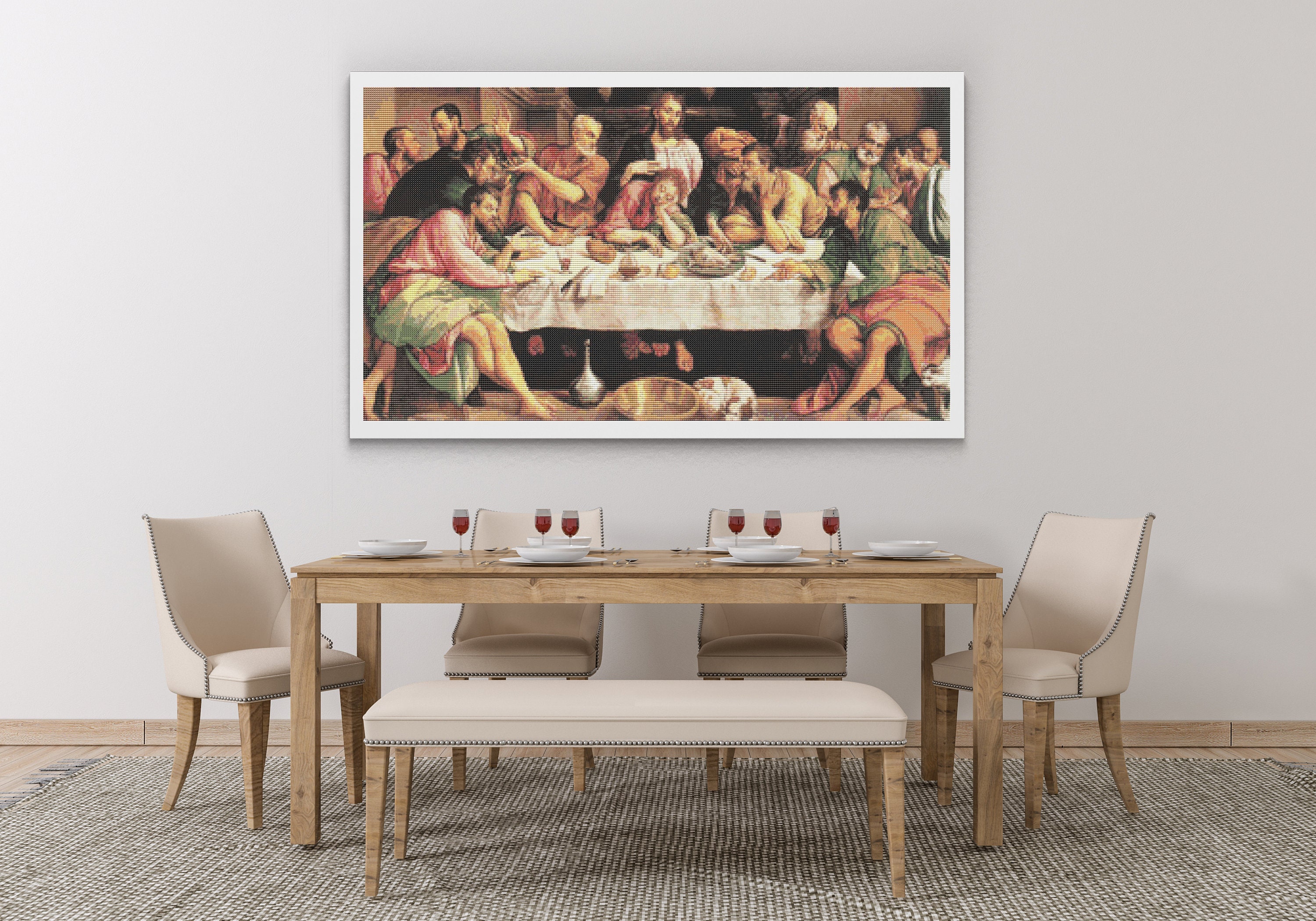 The Last Supper Cross Stitch Pattern PDF Artwork by Jacopo Etsy