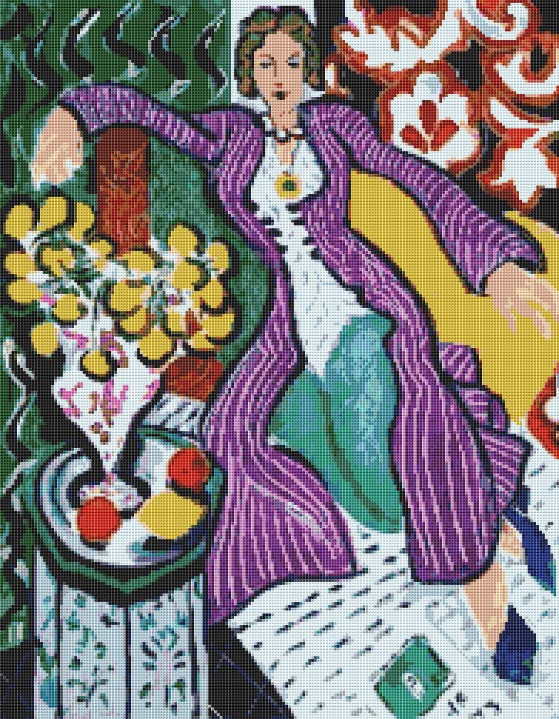 Woman in a Purple Coat Cross Stitch Kit – Henri Matisse