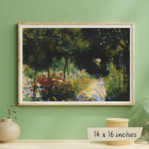Woman at the Garden Cross Stitch Kit, Pierre-Auguste Renoir, Art Embroidery