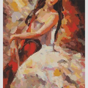 FULL KIT The Cellist Cross Stitch Kit, Woman Embroidery Kit image 3