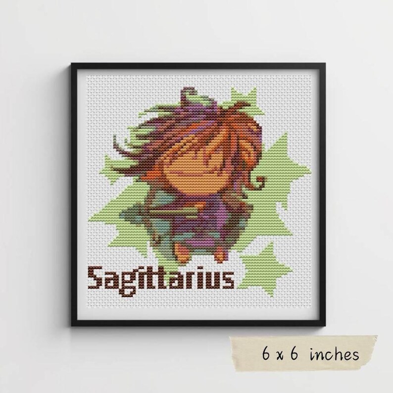 Sagittarius Cross Stitch Pattern, Horoscope, Astrology, Zodiac Series image 1