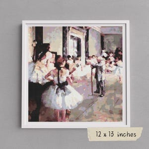The Dance Class Cross Stitch Kit, Edgar Degas, Ballerina Art Embroidery