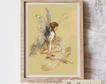 The Water Babies Cross Stitch Pattern, Warwick Goble, Fairy Embroidery