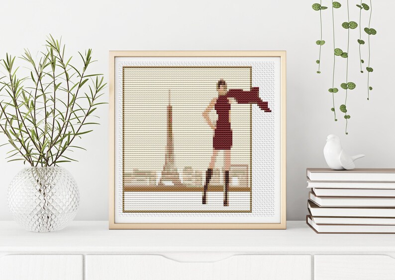 Eiffel Tower Cross Stitch 5 x 6 inches Petite Cross Stitch In Paris Cross Stitch Kit