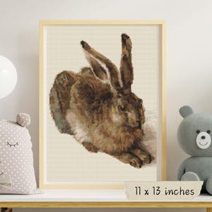 De jonge haas kruissteekpatroon pdf door Albrecht Durer – Animal Art Chart, Instant Download, Modern DIY Embroidery