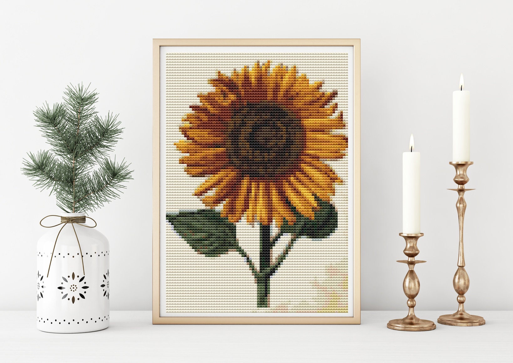 Sunflower Cross Stitch Kit Daniel Froesch Cross Stitch 5 x 7 | Etsy