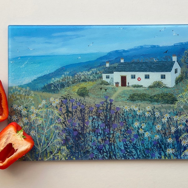 Glass cutting, worktop saver from 'A Place by the Sea' image by Jo Grundy