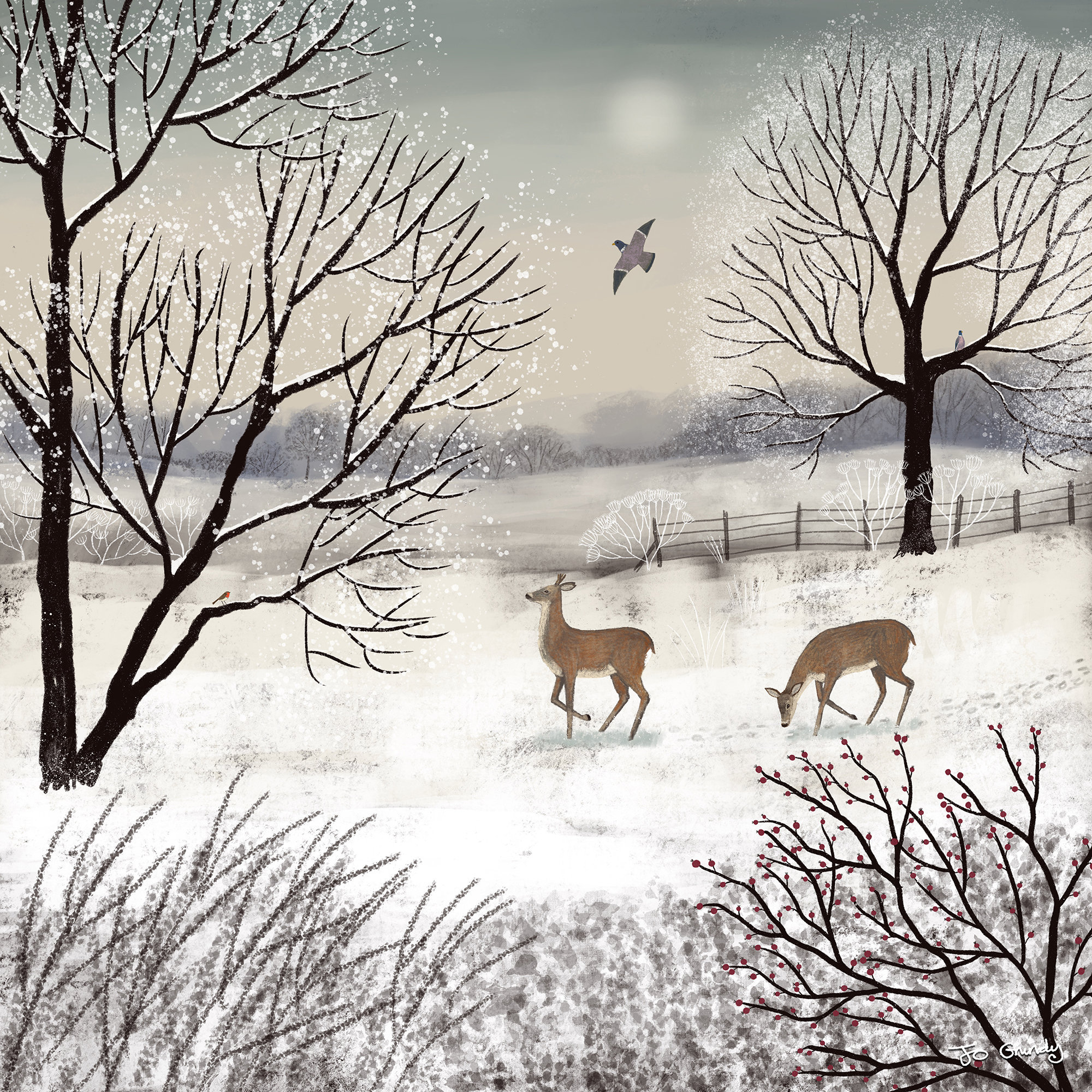 yタイトル「Early s」Gary Fenske作　冬の風景 絵画 yタイトル「Early Snows」Gary Fenske作 冬の風景 絵画 【公式通販】