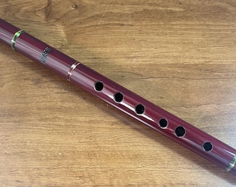 Flûte quena professionnelle en bois de Bourgogne accordée en sol, flûte andine péruvienne artisanale, instrument à vent traditionnel du Pérou avec étui