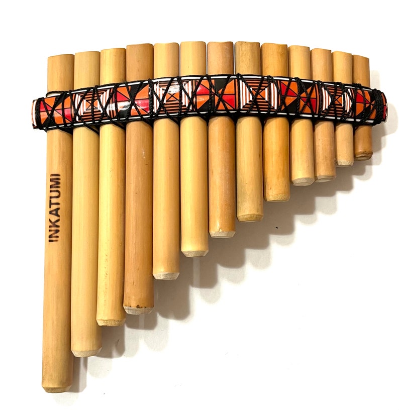 Pan Flute 13 pipes Small Tuned C from Peru Item in USA Case Included image 1