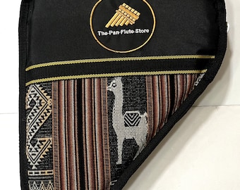 Étui triple rembourré pour flûte de pan, design inca péruvien, taille moyenne, article disponible aux États-Unis