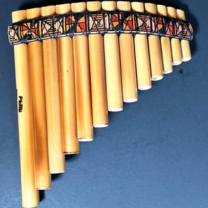 Pan Flute 13 pipes - Small Panflute - Tuned Panflute    from Peru - Item in USA