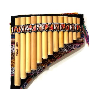 Pan Flute 13 pipes Small Tuned C from Peru Item in USA Case Included image 4