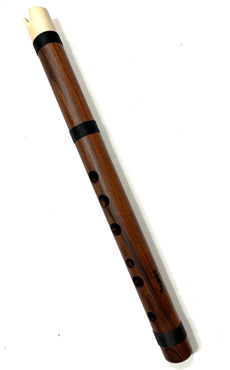 Rosewood Quena Wood Quena Handmade Quena with Bone Mouthpiece Tuned Quena From Peru Tuned G Sol Item in USA Case Included image 2