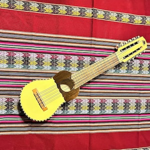 Charango From Peru Pine & Nogal  - Charango for Beginners  Handmade Charango Charango Andean Music Soft Case Included
