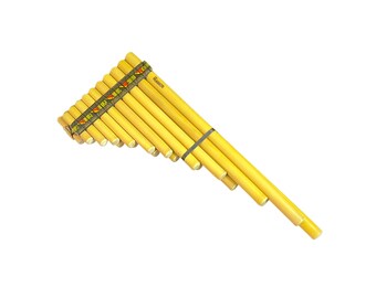 Flauta de Pã de Bambu Zampona Marimacha com 21 Tubos, Instrumento Artesanal, Estojo Incluso, 17x7, Item nos EUA