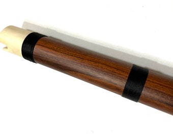 Rosewood  Quena  Wood Quena Handmade Quena with Bone Mouthpiece  Tuned Quena From Peru -Tuned G Sol  Item in USA - Case Included